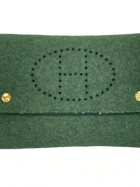 HERMES Etui Cult GM - Khaki Felt None Pouch